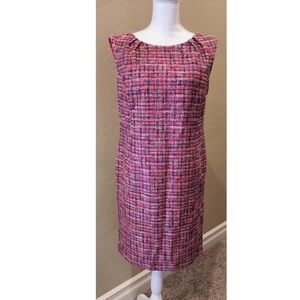 TORY BURCH Pink/ Multi -Colored Tweed Dress
